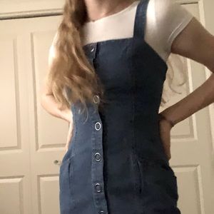 Jean button down mini dress